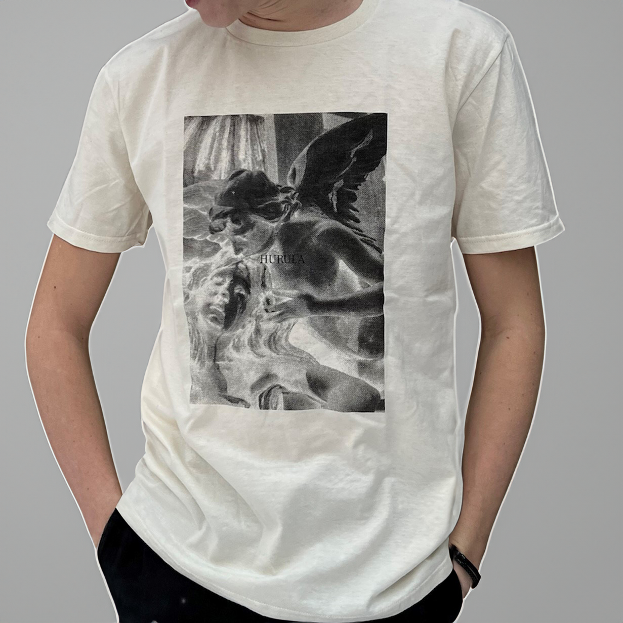 t-shirt ängel beige