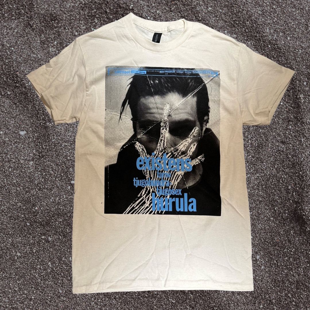 hurula t-shirt off white: bild/vit hand